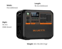 BLUETTI Premium Series AC200P L Portable Power Station, B210P Expansion battery with PV350 Solar Panel Bundle