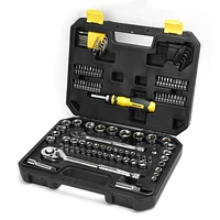 WorkPro Socket & Ratchet Set - 122 Piece, 1/4" & 3/8" Drive