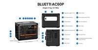 BLUETTI Premium Series AC60P Portable Power Station and PV200 Solar Panel