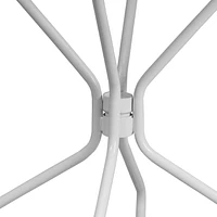 35.25'' Round White Indoor-Outdoor Steel Patio Table