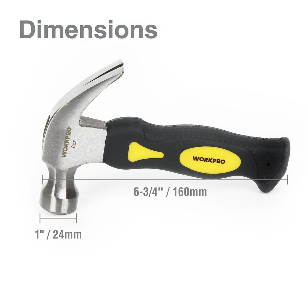 WorkPro 8 Oz Mini Hammer, 8 OZ. / 226 g