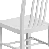 Chaise pour l'intérieur et l'extérieur en métal blanc