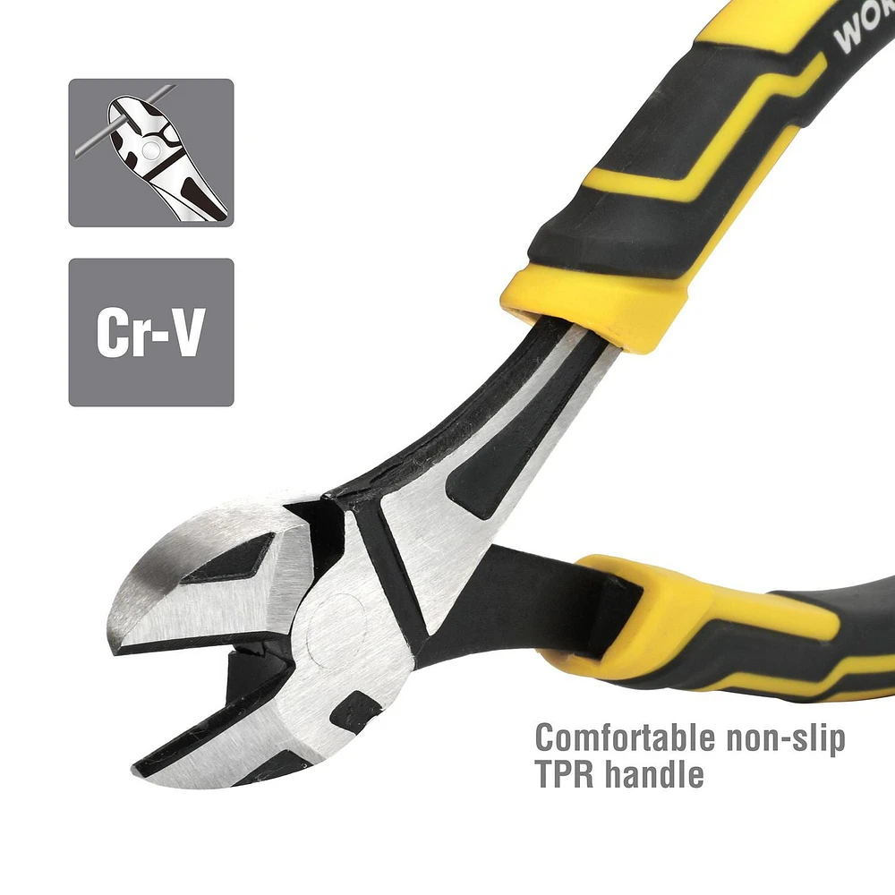 WorkPro 7" Diagonal Cutting Pliers, 7" / 175mm, CR-V steel