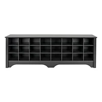 Prepac 60 in W x 20.25 in H x 15.5 in D Shoe Cubby Bench, Multiple Finishes