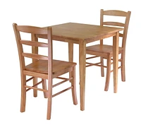 Winsome Groveland 3-Piece Dining Set, Square Table with 2 Chairs - 34330