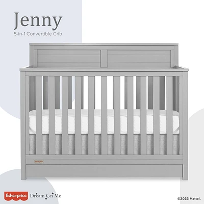 Fisher Price Jenny 5 in 1 Convertible Crib with Under Drawer, 3-position height