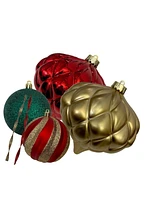 Holiday Time 100 Ct Red Green And Gold Ornament Assortment, Holiday Time 100 Count Assortment