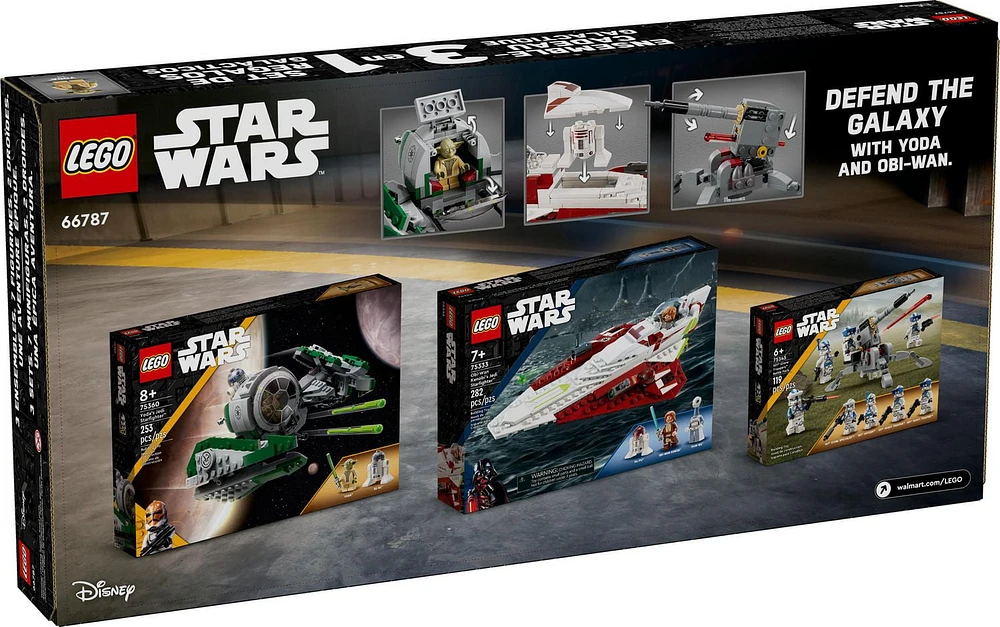 LEGO Star Wars Jedi Masters Gift Set, 3 Epic Builds in 1 Box, Star Wars Toy Building Sets, 66787