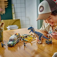 LEGO Jurassic World Dinosaur Missions: Allosaurus Transport Truck Toy, Fun Gift Idea for Kids with Kenji, Darius and Yaz Minifigures, Jurassic World Dinosaur Toy for Boys and Girls Ages 8 and Up 76966