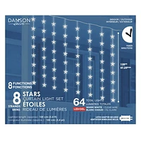 Star Shaped LED Curtain Light with 8 Functions, LED curtain Lights