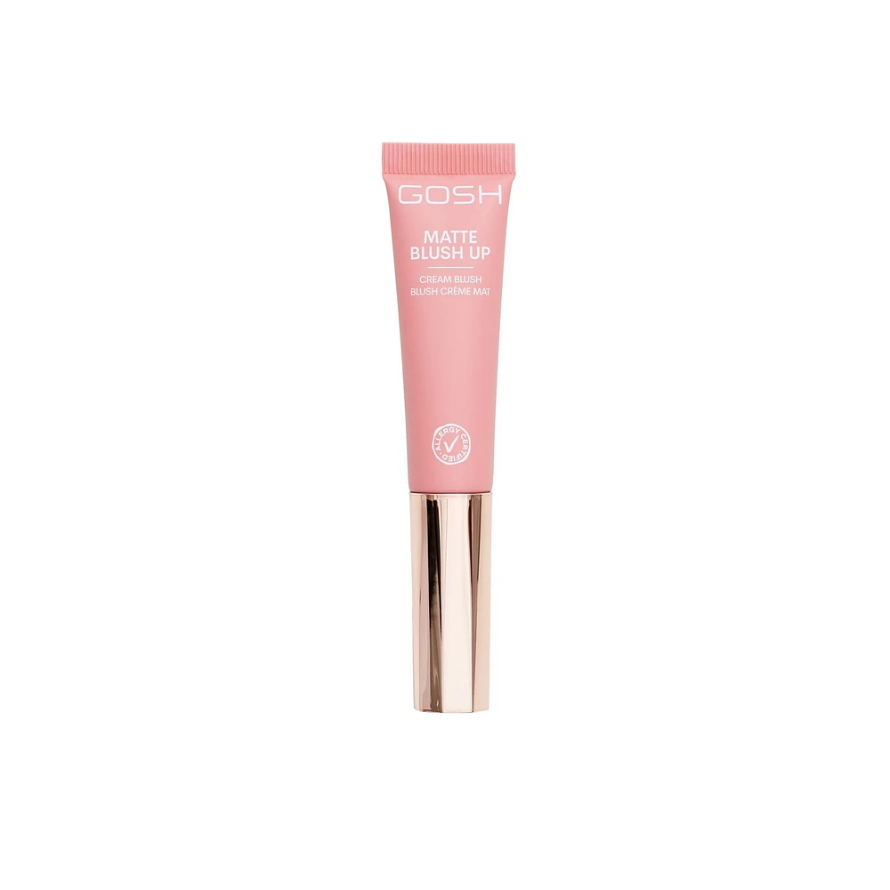 GOSH - MATTE BLUSH UP-002 DUSTY ROSE, Allergy Certified/Perfume Free/Vegan