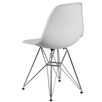 Elon Series Black Plastic Chair with Chrome Base