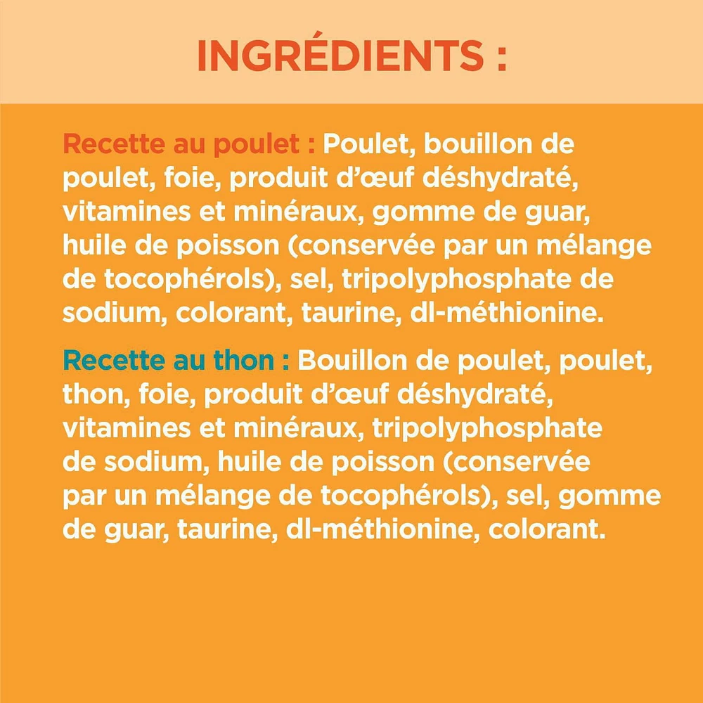Nourriture humide sans céréales pour chats IAMS PERFECT PORTIONS Healthy Adult format variété - Coupes en sauce recette au poulet et recette au thon 12 x 75 g