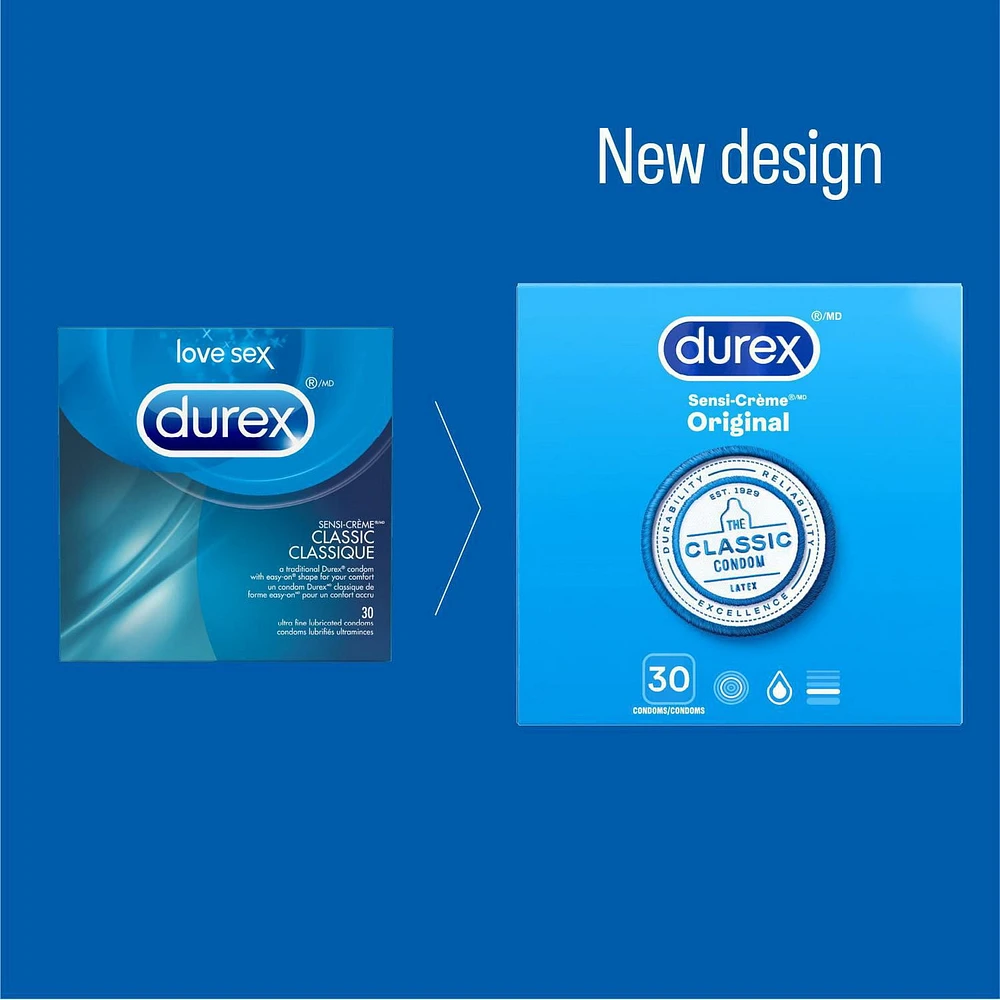 Durex® Sensi-Crème® Original Condoms, 30 Count, 30 condoms