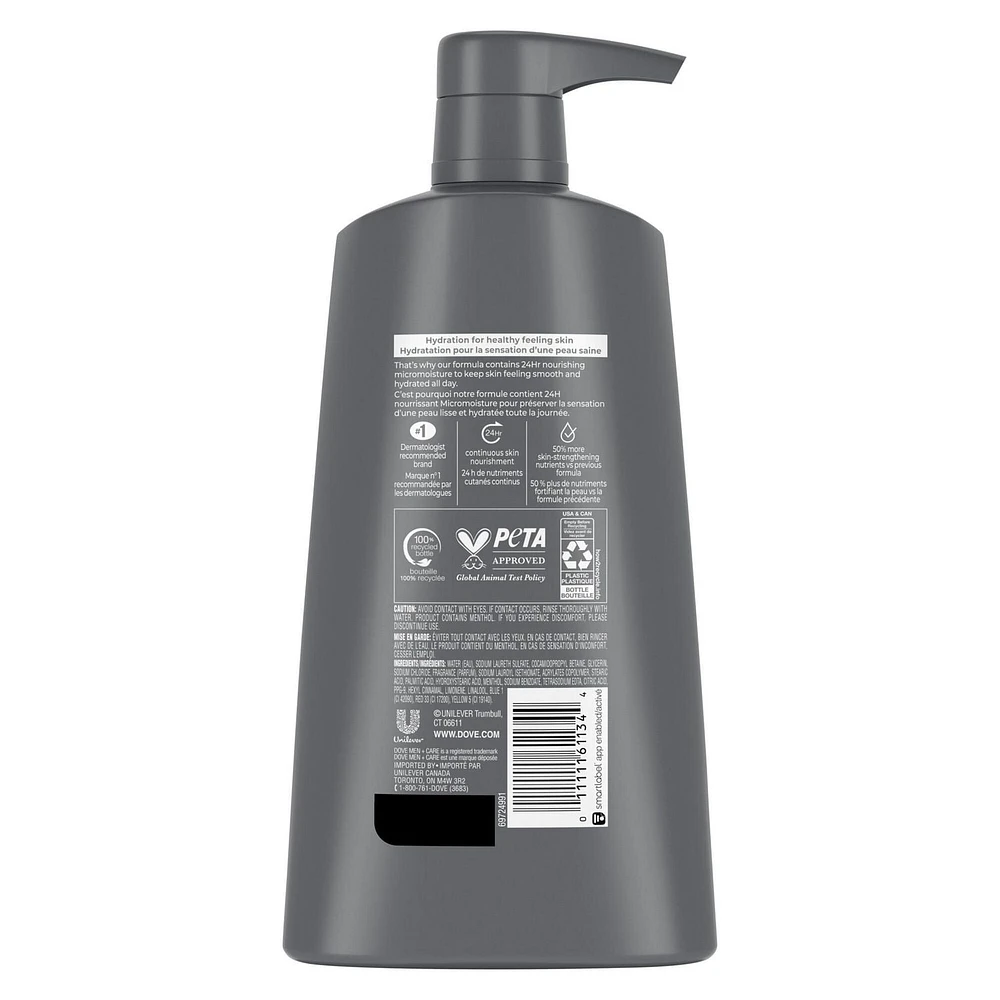 Dove Men+Care Extra Fresh with 24-Hour Nourishing Micromoisture Technology Body and Face Wash, 695 ml Body & Face Wash