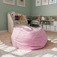 Oversized Light Pink Dot Bean Bag Chair