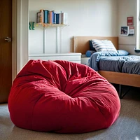 Oversized Solid Red Bean Bag Chair