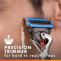 Gillette Fusion5 ProGlide Chill Razor Refills, 4 Razor Cartridges for Flexball Handle, 5-Blade Razor Blades, 2x Cooling Lubrication