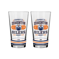 2 PACK MIXING GLASS SET - EDMONTON OILERS