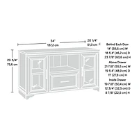 Sauder Rollingwood Storage Credenza, Brushed Oak, 431437