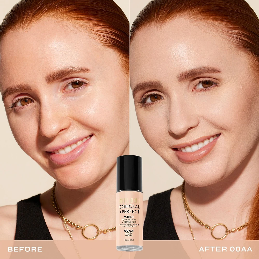 Milani : Fond de teint + Correcteur 2 en 1 Conceal + Perfect Fond de Teint