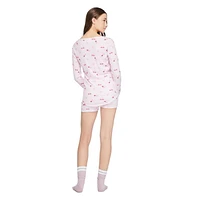 Pyjama 2 pièces avec culotte garçonne No Boundaries pour femmes