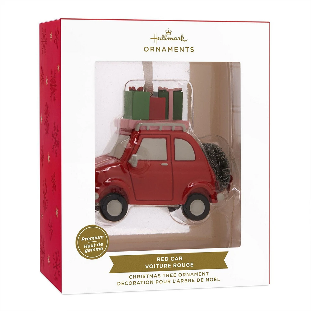 Hallmark Christmas Ornament (Red Car With Presents)