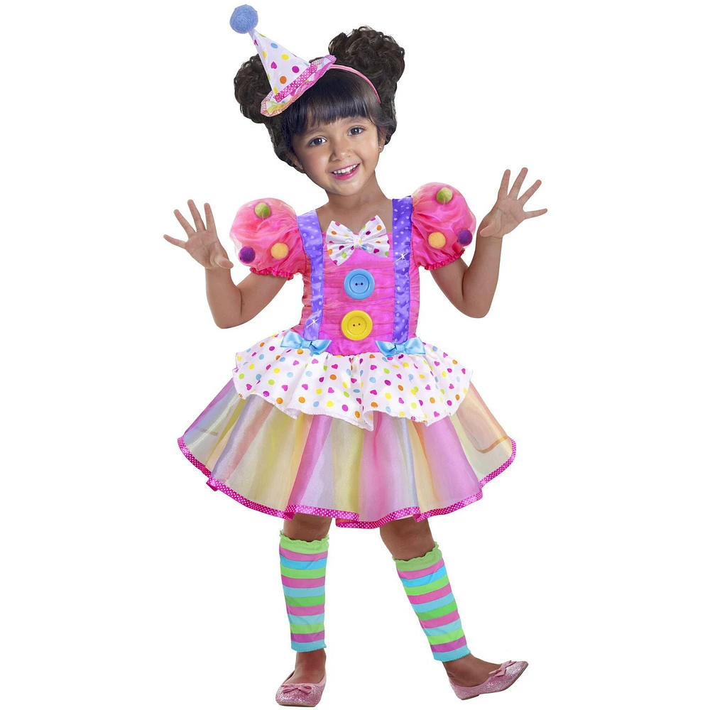 Goodmark Bright Sweetie Clown Halloween Costume, Toddler 2T