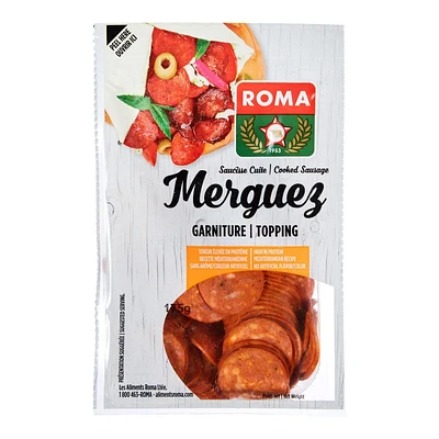 Roma Cooked Sliced Merguez Sausage, 175 gr