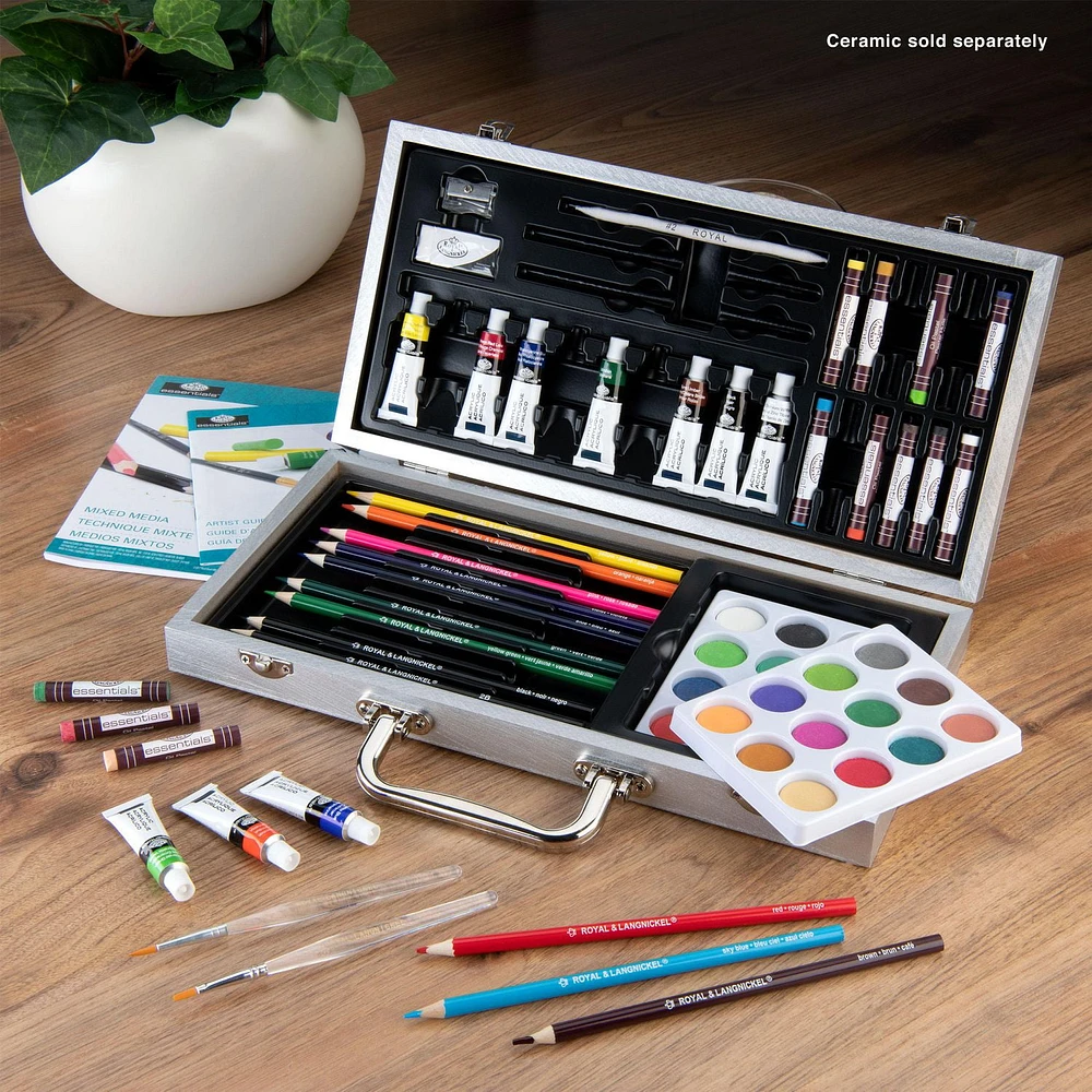 Royal & Langnickel Essentials Mixed Media Beginners Art Set, 85pc, 85pc Mixed Media Art Set