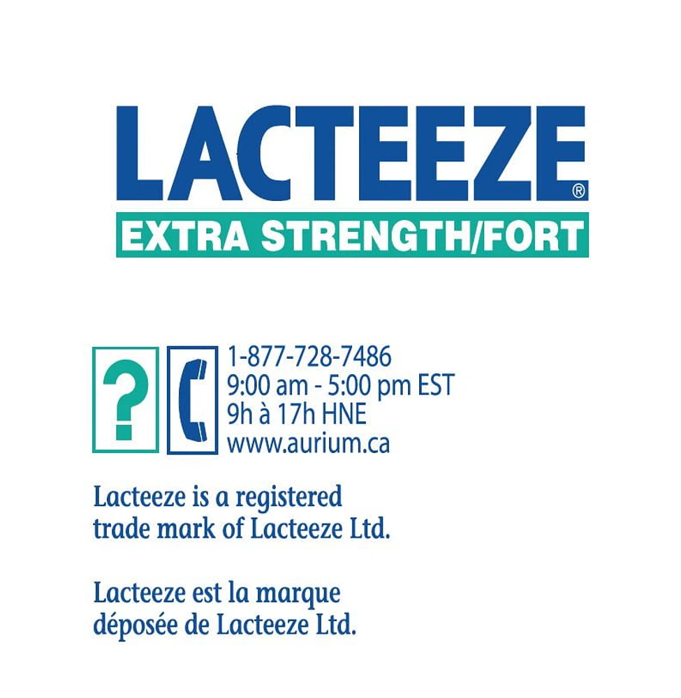 Lacteeze Extra Strength, Lactase Enzyme 100 count