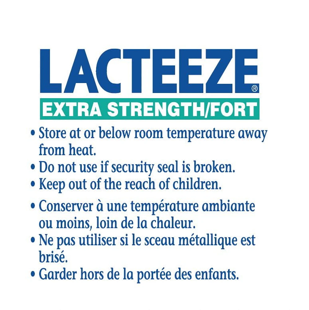 Lacteeze Extra Strength, Lactase Enzyme 100 count