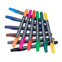 Royal & Langnickel - 12pc Dual Tip Artist Markers - Pointed Round Tip and Fineliner, 12pc Dual Tip Marker