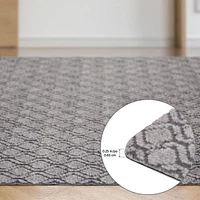 3-ft x 4-ft Two-Tone Silver Mist Grey Hardy Needlepunch Non-Slip Absorbent Indoor Floor Mat, 3-ft x 4-ft