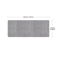 2-ft x 5-ft Two-Tone Silver Mist Grey Hardy Needlepunch Non-Slip Absorbent Indoor Floor Mat Runner, 2-ft x 5-ft