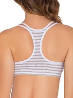 Fruit of the Loom Soutien-gorge de sport en coton à bretelles spaghetti pour femme, lot 3 Tailles 34, 36, 38, 40