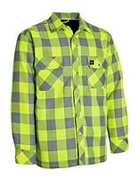 Forcefield Hi Vis Buffalo Plaid Quilt-Lined Flannel Shirt Jacket<br>*On-Line Exclusive
