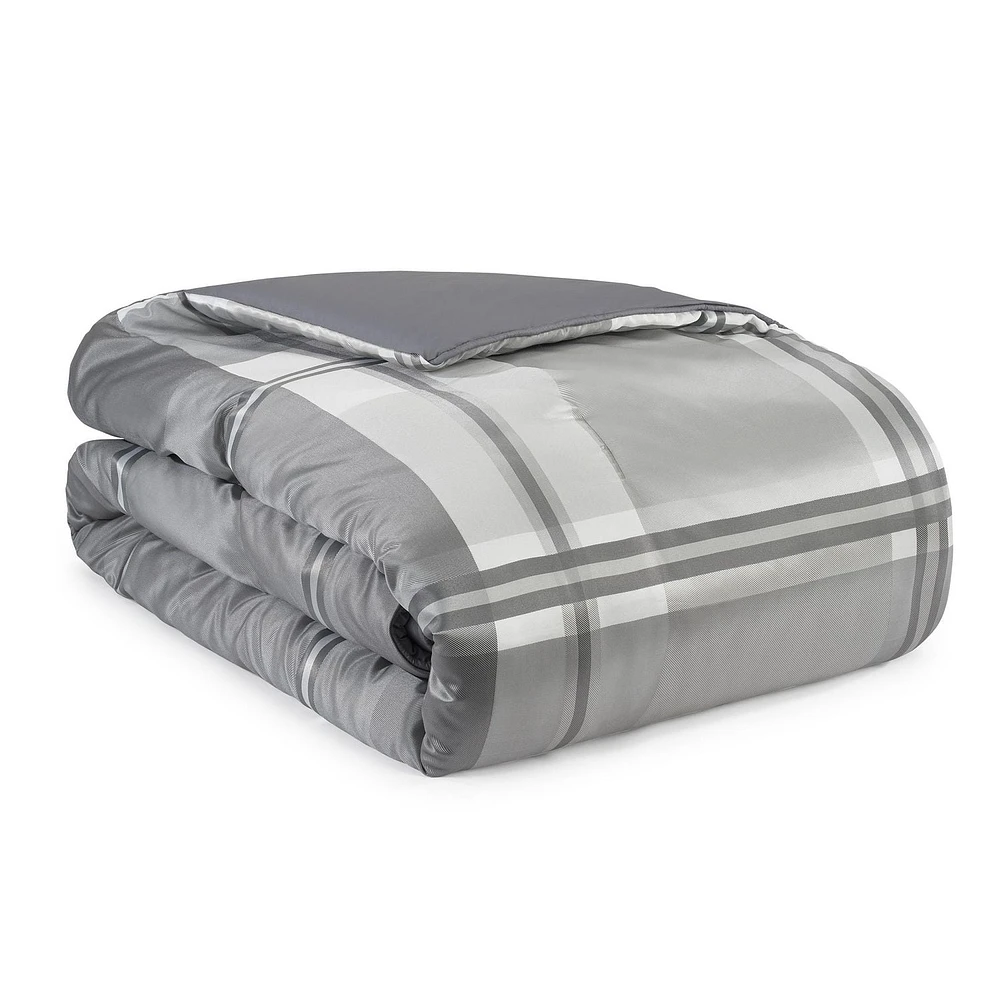 Springmaid Spencer Plaid Grey Comforter Set, Available in Double/Queen and King!