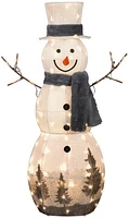 Sparkle Glitterscape Trees 4ft Snowman (Classic White)