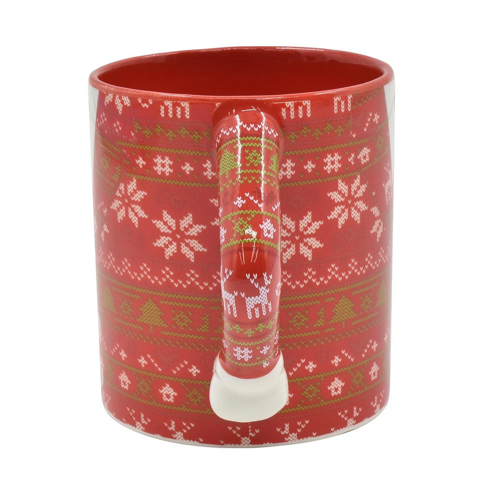 HOLIDAY TIME REINDEER SUIT DESIGN UGLY SWEATER MUG