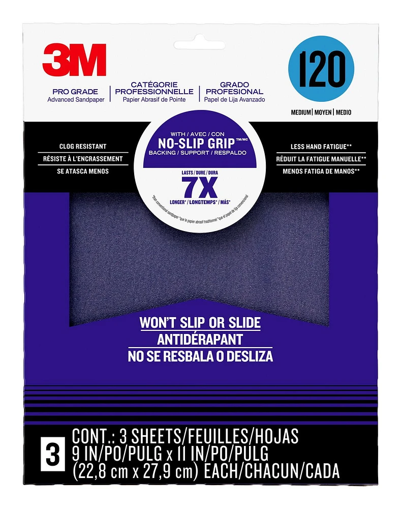 3M Pro Grade No-Slip Grip Advanced Sandpaper