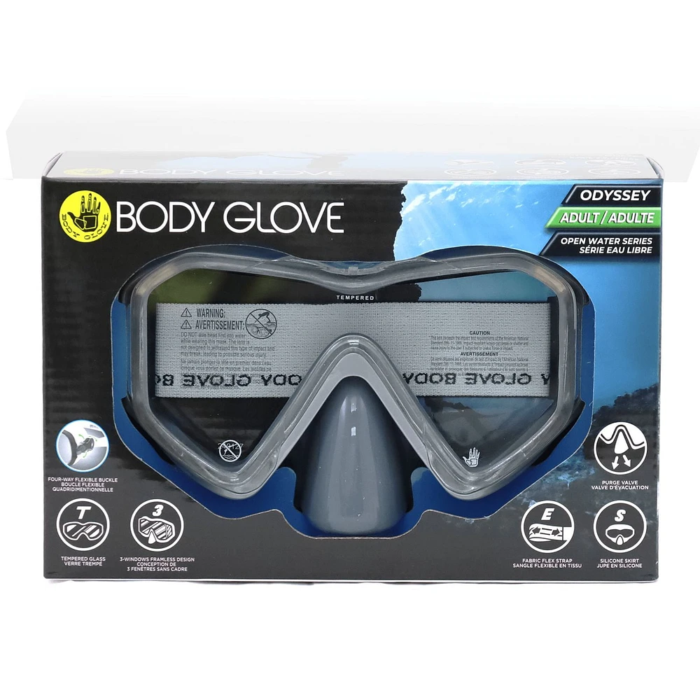 BODY GLOVE ADULT ODYSSEY MASK, OPEN WATER SERIES