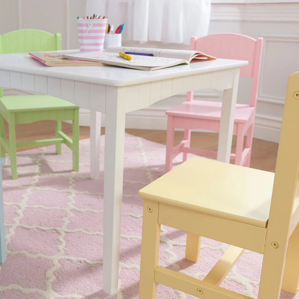 KidKraft Nantucket Table & 4 Pastel Chairs