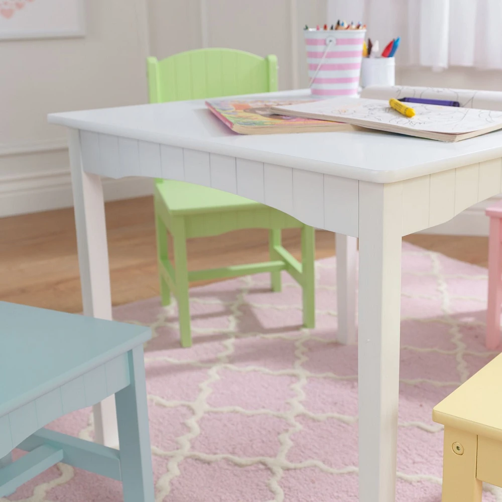 KidKraft Nantucket Table & 4 Pastel Chairs