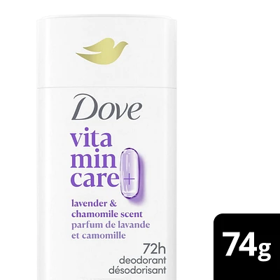 Désodorisant Sans Aluminium Dove Vitamin Care+ 72 h de protection anti-odeur respirante 74g