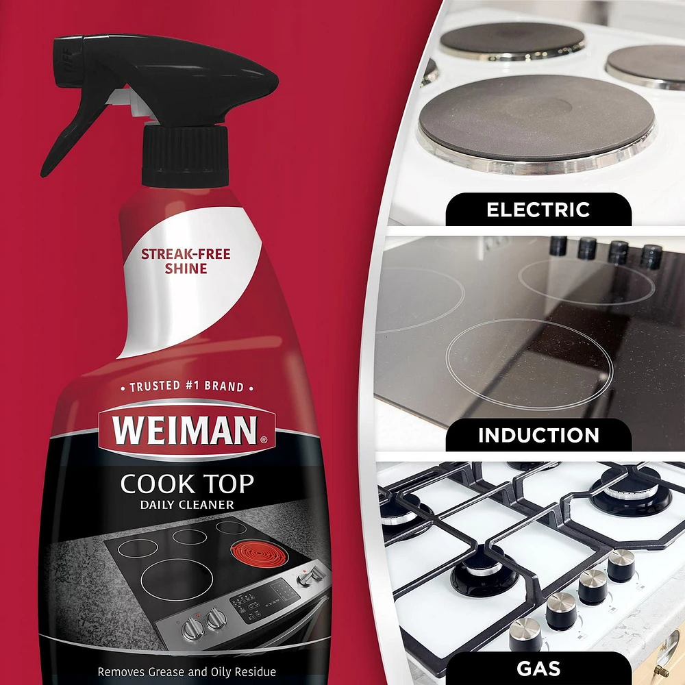 Weiman Daily Cook Top Cleaner, 12 oz, Streak-Free Cleaner