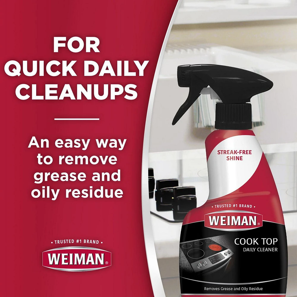 Weiman Daily Cook Top Cleaner, 12 oz, Streak-Free Cleaner