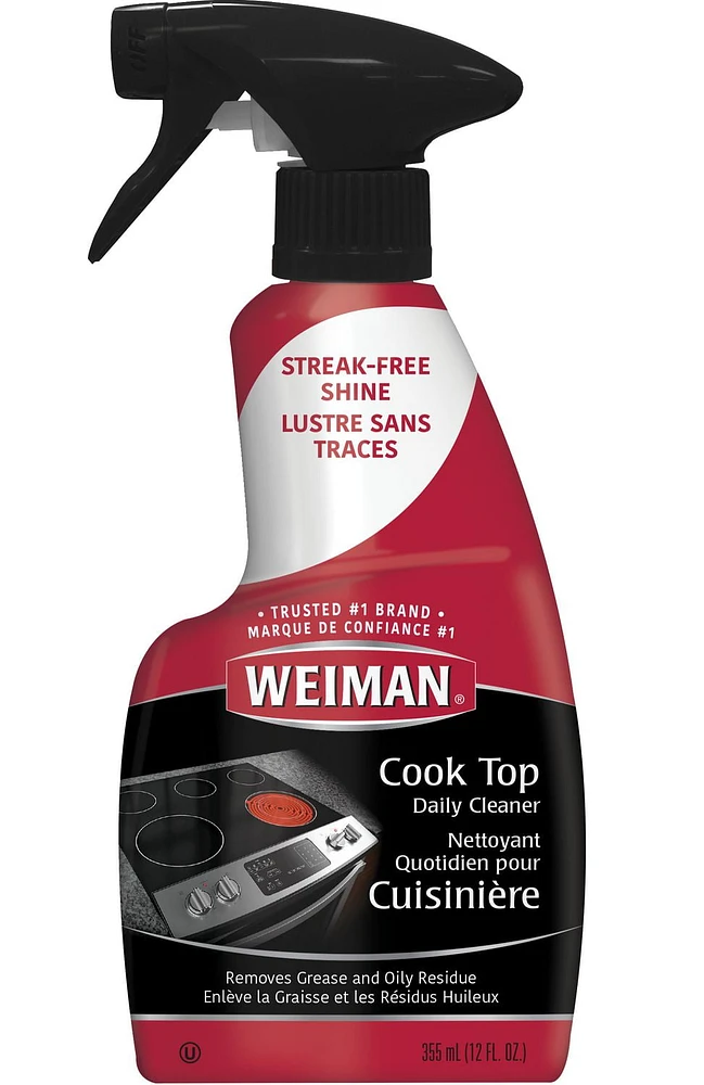 Weiman Daily Cook Top Cleaner, 12 oz, Streak-Free Cleaner