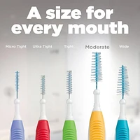 GUM® PROXABRUSH® Interdental Cleaning Brushes, Moderate, Remove up to 25% more plaque**