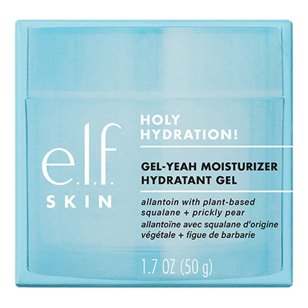 e.l.f. Cosmetics Holy Hydration! Gel-Yeah Moisturizer, Infused with allantoin plus squalane, 50 g